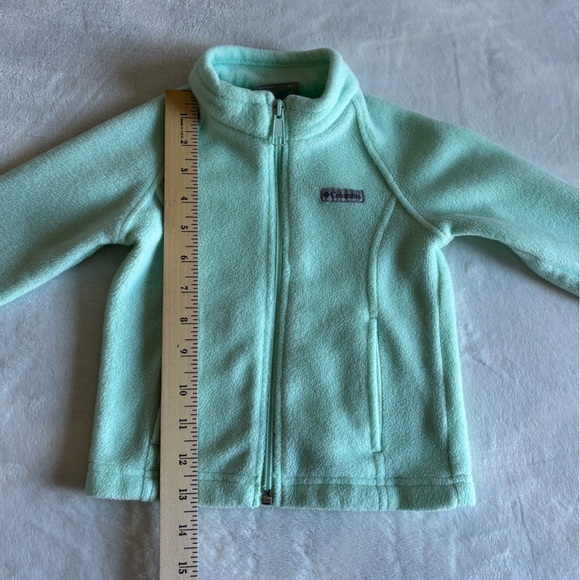 Columbia Girls' Benton Springs Fleece Jacket Light Green Sweater Size 2T - Picture 3 of 8